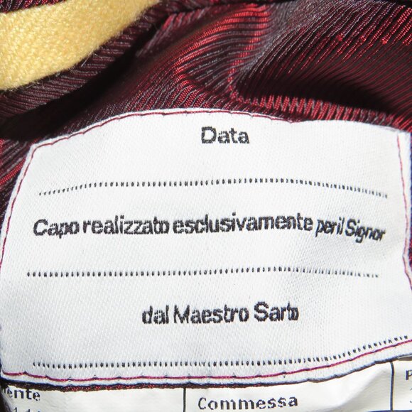 Tincati x Partenopea Bespoke Yellow Weave Cashmere Two Button Sport Coat 44L - Picture 14 of 15